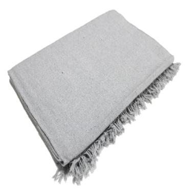 Imagem de Manta para Sofá Tipo Capa Luxo 210x120cm em Algodão – Decorativa e Protetora para Sala(Cinza Neblina)