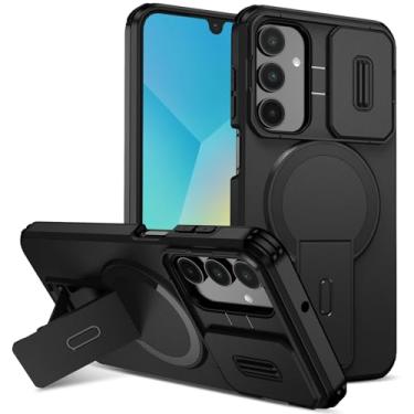 Imagem de Starhemei Capa para Galaxy A16 5G, com capa protetora para câmera e suporte, capa de telefone de camada dupla com absorção de choque compatível com Samsung Galaxy A16 5G (preto)