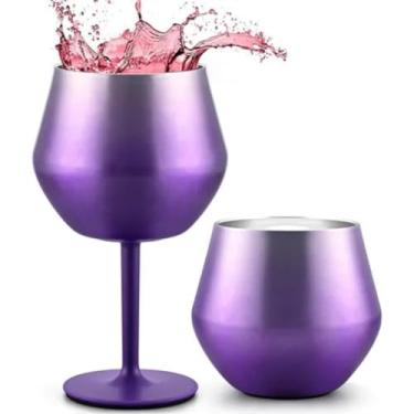 Imagem de Taça Térmica 2 em 1 Drink Copo Inox Conserva Bebidas Geladas Isolamento Termico Parede Dupla Bebida Cocktail Coquetel Gin Cerveja 414ml Copo Térmico Haste Removível (Branca)