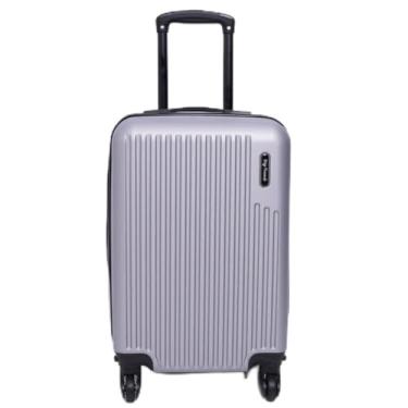 Imagem de Mala de Viagem Bordo 10kg ABS Pequena com Rodas 360° Cadeado Fixo Bagagem de Mão(Cinza)