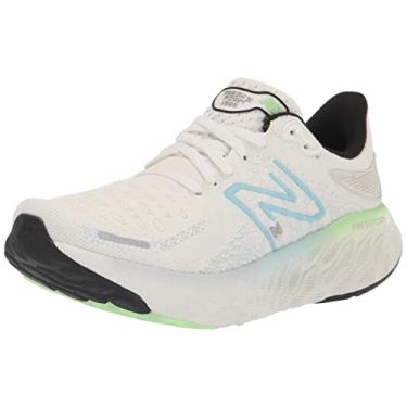 Imagem de New Balance Fresh Foam X 1080 V12 Tênis de corrida feminino, Branco/Azul/Verde Aura, 42