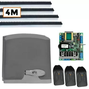 Imagem de Kit 1 Motor DZ Rio 4m Crem 3 Control Portão Deslizante 400Kg 220V