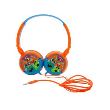 Imagem de Fone de Ouvido Boo Infantil 15w Cabo 1,2m - Newex, Laranja e Azul