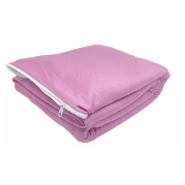 Imagem de Capa De Colchão Para Cama Queen Com Ziper em Malha Gel Elástica Macia 