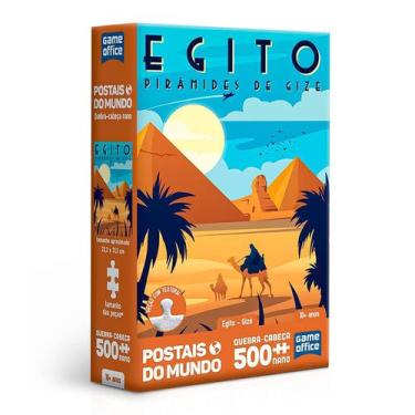 Imagem de Quebra Cabeca Nano Postais Do Mundo Piramides De Gizé Paisagem Do Egit