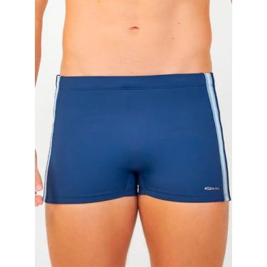 Imagem de Sunga Boxer Acquario 685.402 Masculina Listra Lateral FPS 50 Microfibr