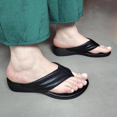 Imagem de Chinelo Confy Maras Conforto Macio Tira de dedo, Preto, 38