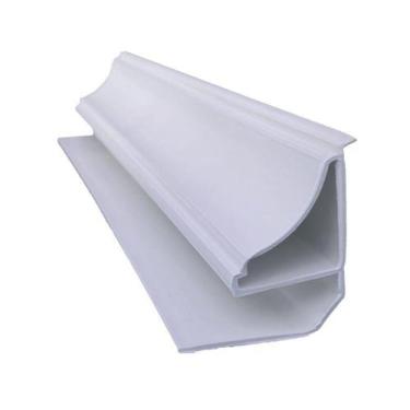 Imagem de Kit 75m Demeia Cana Revestimento PVC 3,8CMX3M Branco/Gelo Bariri