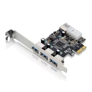 Imagem de Placa pci Express USB 3.0 com 3 Portas Frontais + 1 Porta Traseira Multilaser - GA130