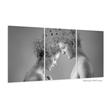 Imagem de Quadro Abstrato Retrato Homem e Mulher em Preto e Branco 120