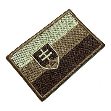 Imagem de BP0197T04 Bandeira Eslováquia Patch Bordado Termo Adesivo