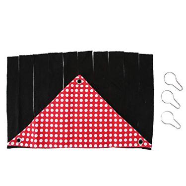Imagem de TOPINCN Tenda de estimação pequena, cobaia Hideout Hamster Hammock Cama suspensa Canto Pano borlas Cortina Hideaway para animais pequenos (ponto & preto)