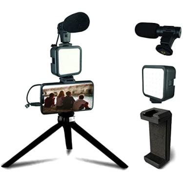 Imagem de Acuvar Kit de vlogging para smartphones, iPhones, Android, tablets, DSLR, câmeras para transmissão ao vivo online, videoconferência, YouTube, Instagram TikTok