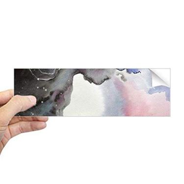 Imagem de DIYthinker Tinta aquarela abstrata sombreamento retangular para-choque adesivo notebook janela decalque
