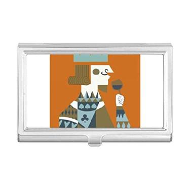 Imagem de Porta-cartões de visita com estampa de ilustração K e porta-cartões