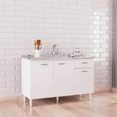 Imagem de Balcão Poquema Para Cuba 3 Portas 1 Gaveta