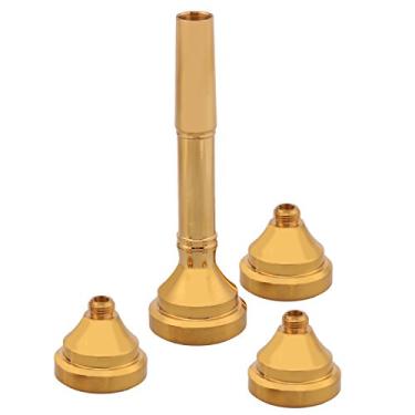 Imagem de Bocal de trompete dourado 4 copos dourados para bocal 7c 5c 3c 1,5c