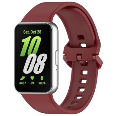 Imagem de Pulseira de relógio compatível com Samsung Galaxy Fit 3, de comprimento ajustável, pulseira de silicone macio, acessório de substituição para Samsung Galaxy Fit 3 para mulheres e homens