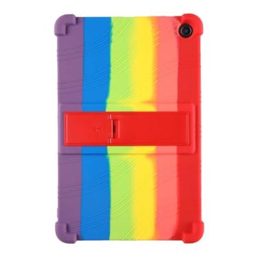 Imagem de Waillynice Capa infantil de silicone macio à prova de choque para Amazon Fire Max 11 capa para tablet PC de 11 polegadas com suporte para Fire Max 11 polegadas 2023 (arco-íris, para Fire Max 11 2023)