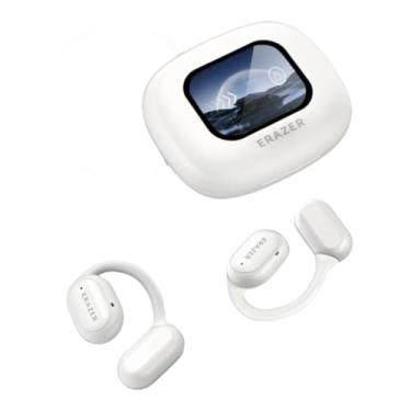 Imagem de Fones de ouvido bluetooth 5.4 OWS esportes sem fio LEN0V0 ERAZER XP2 tela touchscreen colorida com suporte TF Card (Branco)