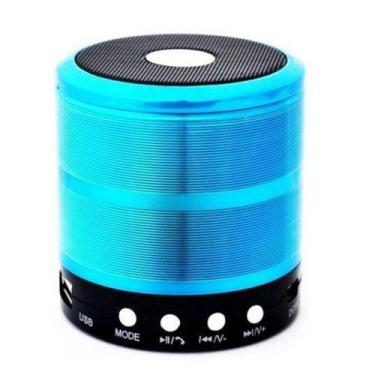 Imagem de Mini Caixa De Som Portátil Speaker Ws-887 Azul - Ws - 887