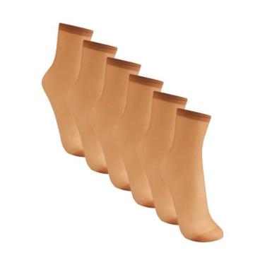 Imagem de Kit com 6 Meias Soquete Fio 20 Trifil 6126, Bege