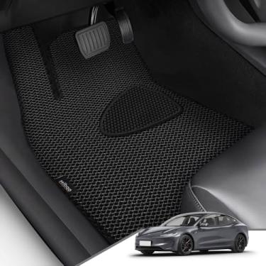 Imagem de Mibao Tapetes para Tesla Model 3, tapetes de carro para todos os climas, tapetes automotivos antiderrapantes à prova d'água, acessórios de forro de carpete de carro, inodoro para Tesla de 5 lugares,