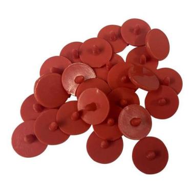 Imagem de Botão De Pressão Colorido Original Ritas 100 Unidades, Vermelho Coral