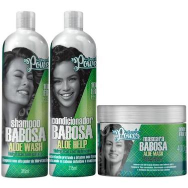 Imagem de Kit Babosa Soul Power Shampoo Condicionador E Mascara Hidratação Capil