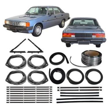 Imagem de Kit Borracha Porta Canaleta Parabrisa Friso Opala 4p 80 A 84 - Superce