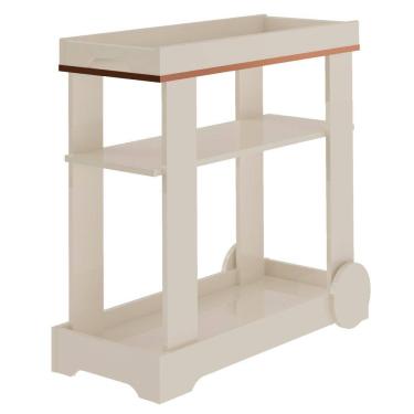 Imagem de Carrinho Bar Com Rodizios 80 cm 4627 Off White ARLY