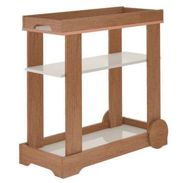 Imagem de Carrinho Bar Com Rodizios 80 cm 4659 Cinamomo Off White ARLY