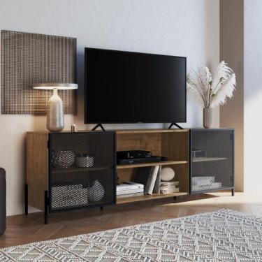 Imagem de Rack de TV York Estilo Industrial 180cm 02 Portas Artesano, Vermont/Pr