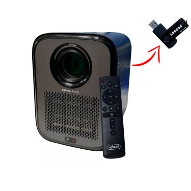 Imagem de Projetor Multimídia com Sistema de Som Home Theater Integrado Sistema Operacional Android 9.0 + Pendrive 16 Gigas