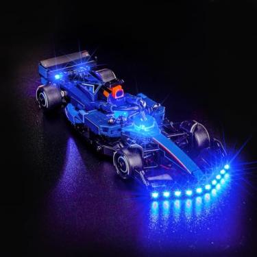 Imagem de Hilighting Kit de luzes LED atualizado compatível com Lego Williams Racing FW46 F1 conjunto de montar carros de corrida, decoração de luzes compatível com Lego 77249 (modelo não incluído)