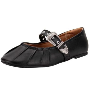 Imagem de Sapatilha feminina flat vizzano 1443104, Preto, 36