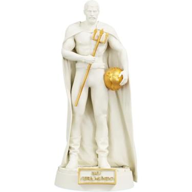 Imagem de Estátua Exu Gira Mundo Imagem Umbanda Candomblé (Cor Mármore Dourado)