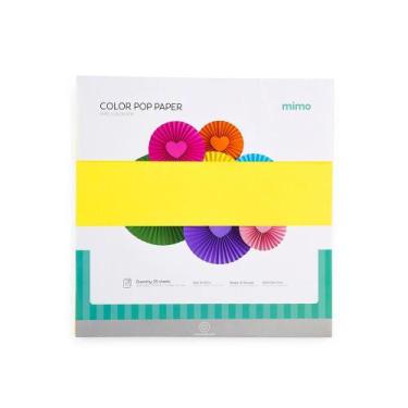 Imagem de Papel Color Pop Amarelo Fluorescente Mimo - 30,5 x 30,5 cm - 180 g - 2
