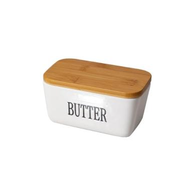 Imagem de Caixa de manteiga de cerâmica retangular, frasco selado minimalista doméstico de estilo ocidental - caixa de manteiga de 500 ml