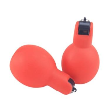 Imagem de Dynwave 2 peças apitos esportivos de aperto manual, apito prático com som alto, apito manual para treinadores, apitos de treinamento para futebol, Vermelho