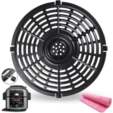 Imagem de HEISENLIN Bandeja de fritadeira a ar de 6,5 litros para panela de pressão e fritadeiras a ar de 6,5 litros Ninja OL500 OL501 Foodi, grade de grelha, prateleira de grade para fritadeira a ar Ninja 6,5