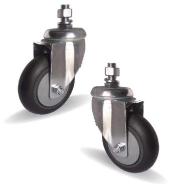 Imagem de 2 Rodizio Giratório Para Carrinho Supermercado 5 Pol. Espiga