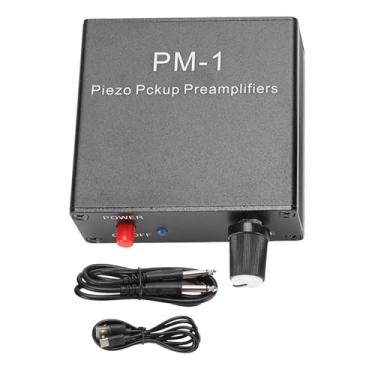 Imagem de Zyyini Piezo Pickup Pré -amplificador de Violino Ukulele de Guitarra, pré amplificador de Coleta de Guitarra Recarregável Com Cabo de Som de 6,35 Mm 300mAh Bateria de 10 Horas de