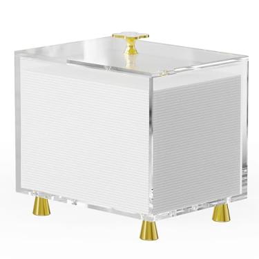 Imagem de LUVCOSY Suporte de toalha facial descartável, caixa de armazenamento de acrílico, compatível com Clean Skin Club Clean Toalheiro GG, suporte de toalhas de rosto de acrílico para toalhas de rosto