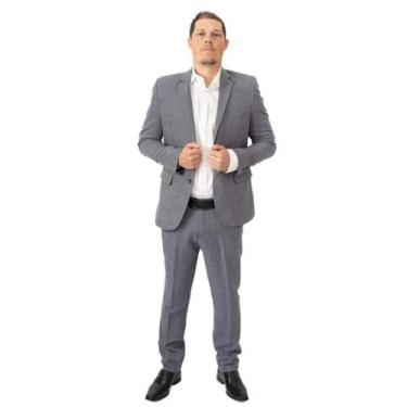 Imagem de Terno Melange Masculino Cinza Mescla - Premium - Mundo dos Ternos, 42