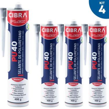Imagem de Kit 4 Selantes PU 40 Selante de Poliuretano Adesivo Vedante Cibra Flex