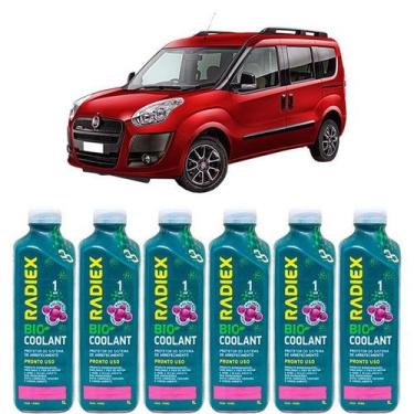 Imagem de Kit aditivo radiador bio coolant pronto para uso rosa - fiat doblo - r