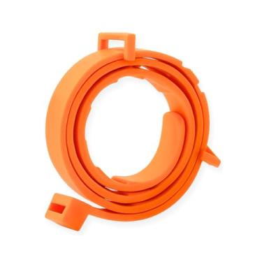 Imagem de Coleira Antipulgas e Carrapatos para Cães e Gatos – Ajustável, Resistente à Água, Proteção 8 Meses, Ingredientes Naturais e Antialérgicos (Laranja, 38 CM)