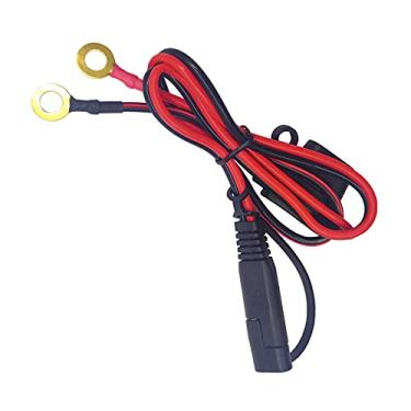 Imagem de Conector SAE Anel Terminal Chicote - 2FT SAE Plugue para Anel Cabo de Montagem de Chicote 16AWG 2 Pinos Desconexão Rápida Bateria Cabo de Extensão com 15A para Carro Motocicleta RVs Barcos Painel