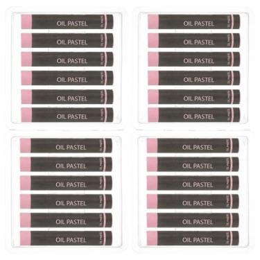 Imagem de PATIKIL Pastéis de óleo rosa, 24 peças de giz de cera de óleo macio, pastéis cremosos, suprimentos de arte em bastão para pintura de arte, desenho, mistura de graffiti para iniciantes e artistas